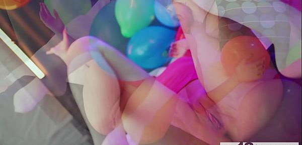  MY18TEENS - Nude Girl With Big Tits Plays With Balloons